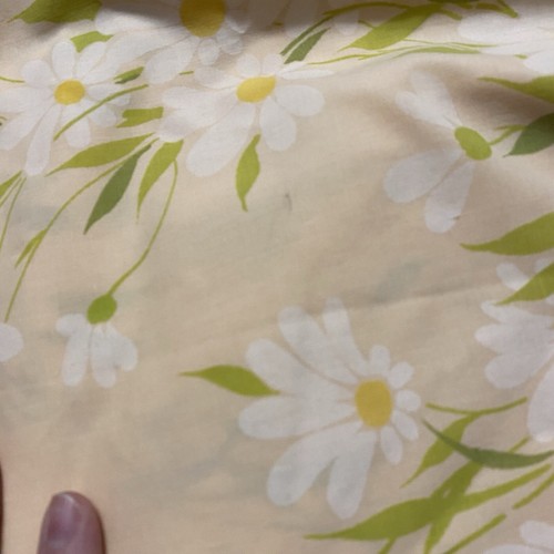 3 Pc Vintage Morgan Jones Peach Daisies Double Bed Flat Sheet & 2 Pillowcases 🌼 - Picture 7 of 8