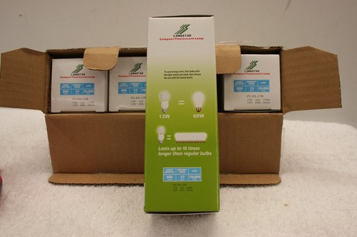 Longstar 13W Spiral Bulb Warm White Compact Fluorescent Lamp Box of 4 **NEW** - Picture 2 of 3