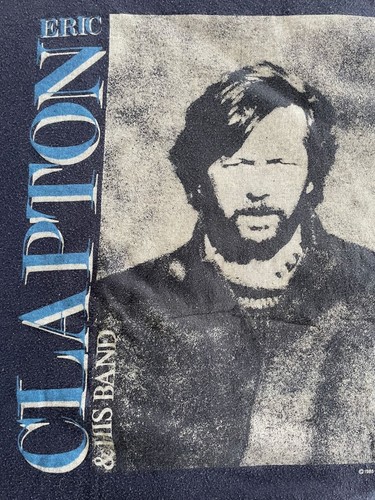 Eric Clapton Behind the Sun US Concert Tour 1985 XL blue t-shirt single stitch - Picture 4 of 8