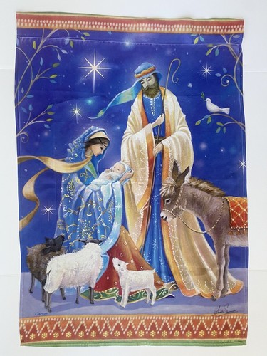 Carson Christmas Nativity Flag Panel Sarah Summers House Yard Double Sided 26x39 - Picture 13 of 13