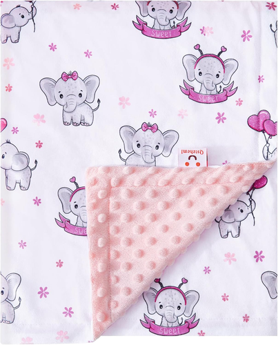 Baby Blanket Neutral,Super Soft Elephant Minky Blanket Unisex,Baby Gifts for Gir - Picture 8 of 20