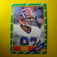 HOF ANDRE REED - ROOKIE RC #288 BUFFALO BILLS - KUTZTOWN - 1986 TOPPS