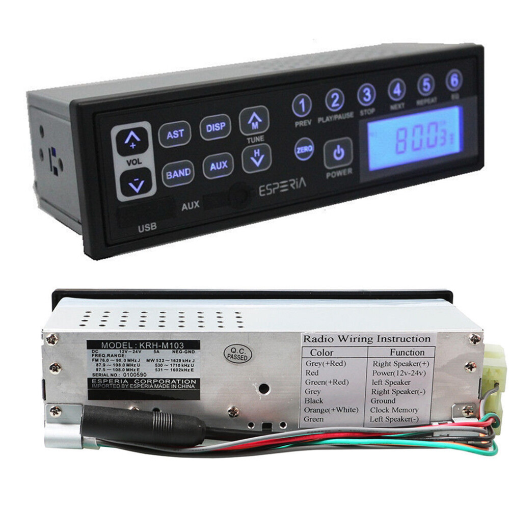 UD TRUCKS カーオーディオ 2484819 Bluetooth対応 日本製 逆ハーネス付 24V ラジオ 日野純正 Bluetooth オーディオ
