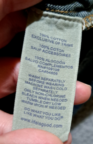 Life Is Good Blouse Women`s Long Sleeve Denim Button Blue Shirt / Size Medium - Picture 4 of 11