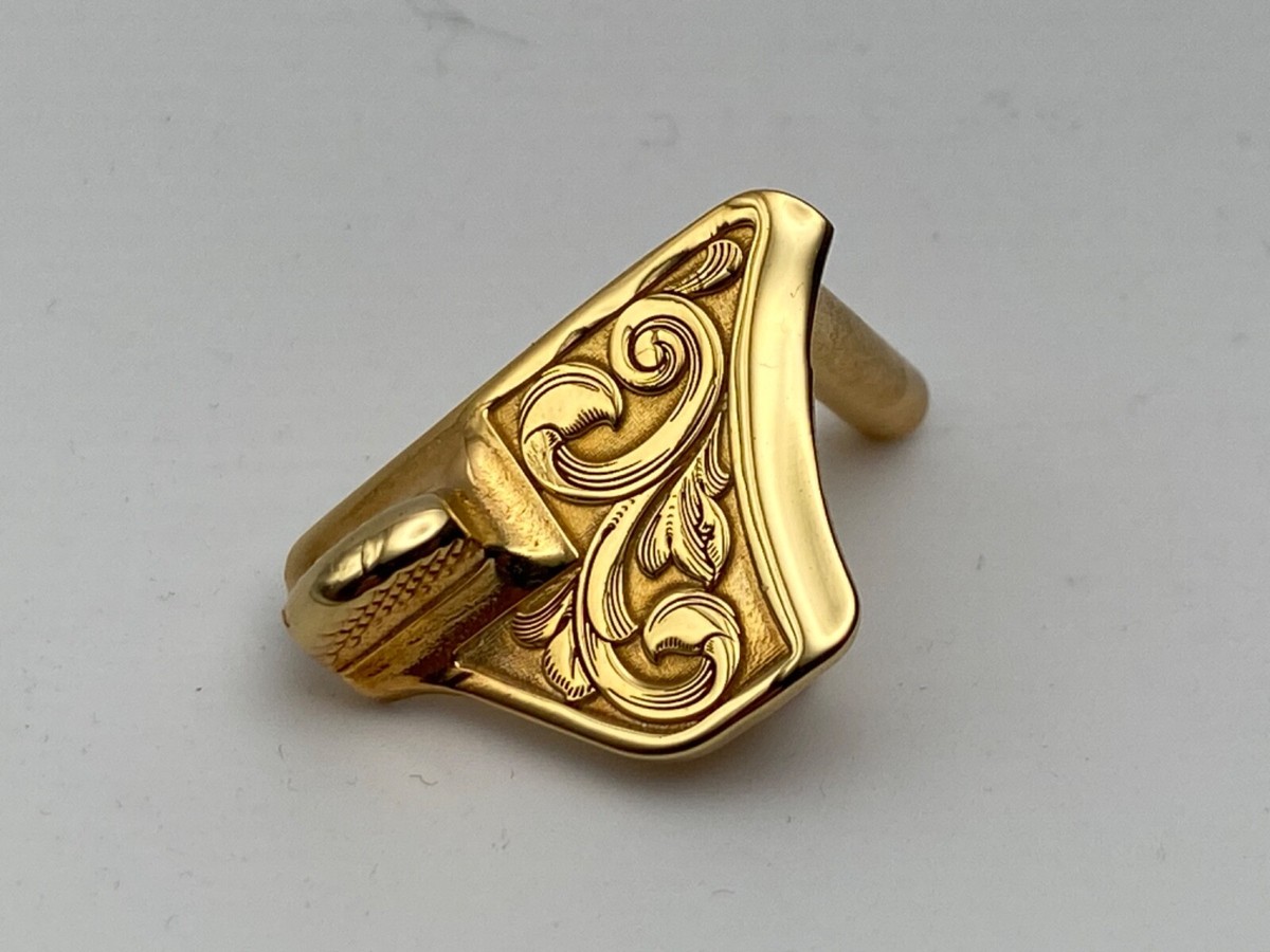 USA製　ゴールド Rock Island 1911-A1, Naga Design, 24K Gold Plated Slide and