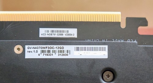 GIGABYTE RTX 4070 12GB WINDFORCE NVIDIA 12 GB GDDR6 GEFORCE GRAFIKKARTE GPU HDMI - Afbeelding 5 van 5
