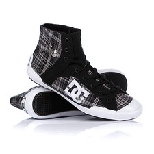 DC Shoes Women´s Chelsea Z HSE Sneaker Skate Black White Plaid UK 4.5 / 37.5 NEU
