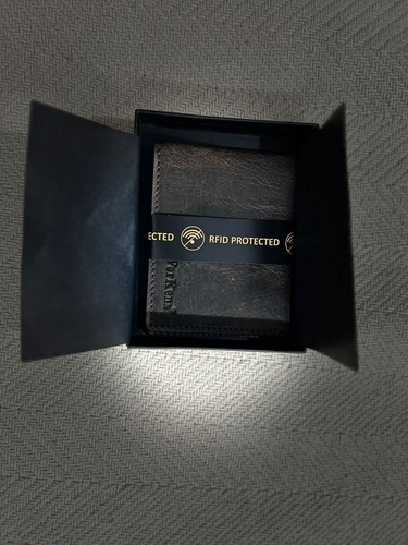 Genuine Leather RFID Blocking Bifold Wallet Men Slim Mens Wallet Minimalist NEW - Picture 4 of 18