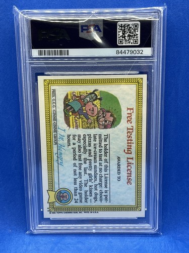 Jean Garbage Pail Kids 1985 GPK Psa 9 verde mate 39b MT como nuevo OS1 Serie 1 🙂 - Imagen 2 de 2