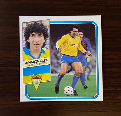 1989/1990 Magico Gonzalez Ed. Este Removd Sticker Cadiz Card El Salvador Greatst