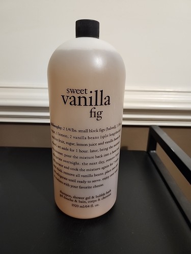Philosophy Sweet Vanilla Fig Shampoo Shower Gel & Bubble Bath 64 oz. NO PUMP - 第 2/3 張圖片