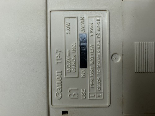 Canon TP-7 Electronic Pocket Printer Calculator VTG 1983 *Tested-Works*Orig Box - Picture 8 of 11
