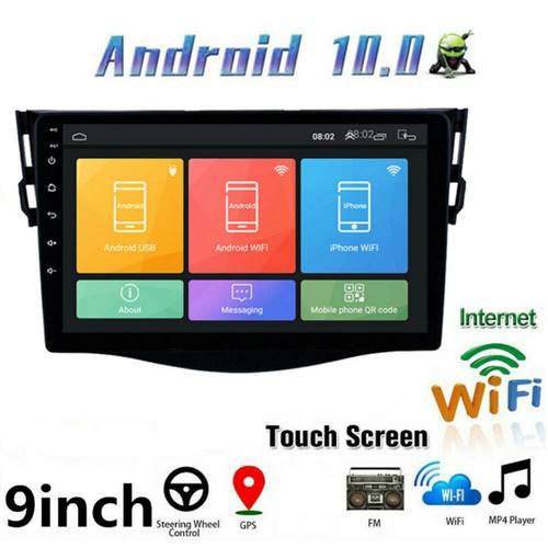 Android 11 2 Din Car Stereo Audio Radio For Toyota RAV4 06-2012+Cam Mirror Link - Picture 1 of 8