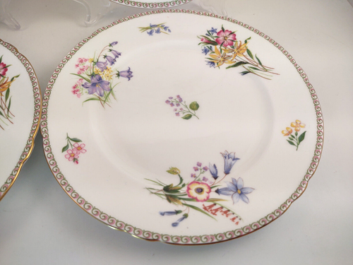 Set of 4 Shelley Wild Flowers (Gainsborough) 8" Salad Plates - Made in England - Imagen 5 de 11