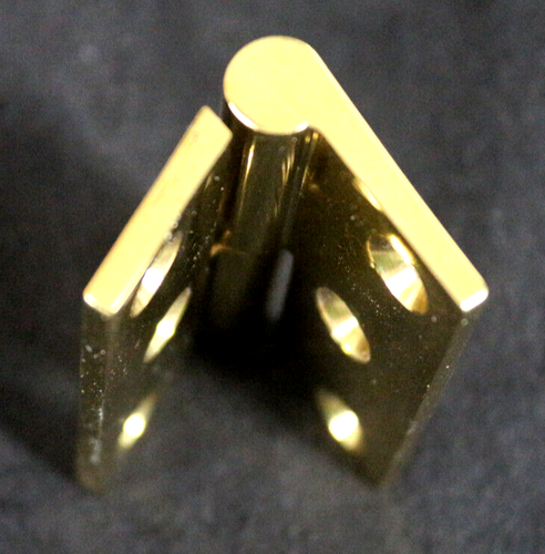 2” Brass Left Butt Hinge Lift Off Knuckle Stationary Steel Pin Countersunk Holes - Picture 4 of 11