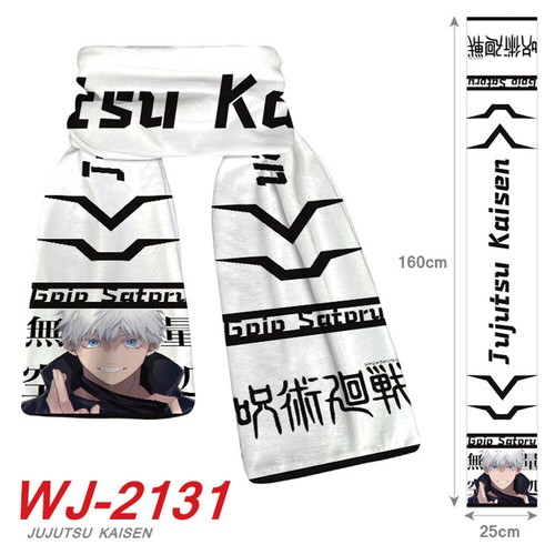 Anime Print Jujutsu Kaisen Men Warm Long Scarf Wrap Shawl Cosplay Anime scarves - Picture 5 of 8