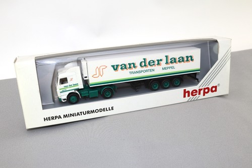Herpa Modell LKW Scania 360 Sattelzug van der laan Meppel 141918 1:87 H0 OVP NOS - Picture 1 of 3