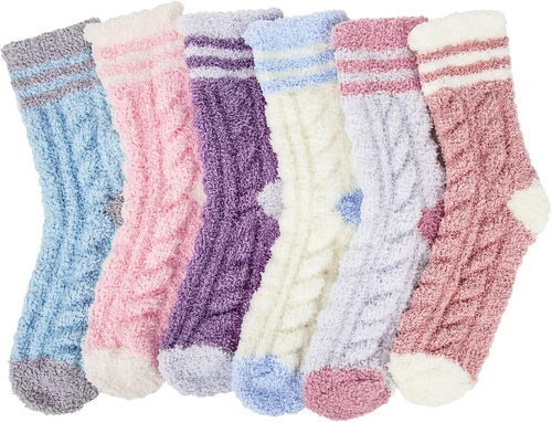 Fuzzy Socks for Women, Warm Soft Fluffy Socks Winter Cozy Cute Animal Slipper So - Picture 10 of 12
