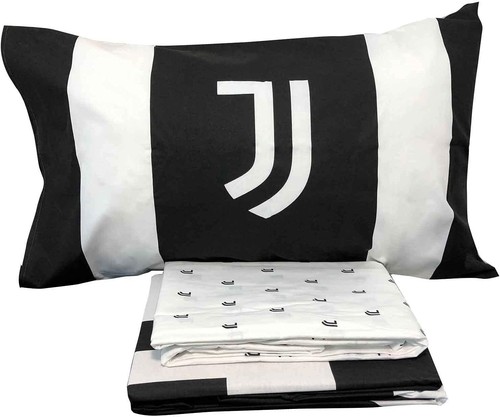 Juventus FC Completo Letto 3 pz Letto Singolo 1 Piazza Colore Bianco Nero - Imagen 2 de 2
