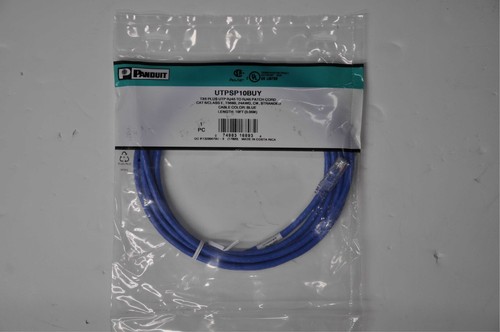 Panduit UTPSP10BUY TX6 Plus CAT6 Network Patch Cable RJ-45 10 Ft 3m Blue - 第 1/3 張圖片