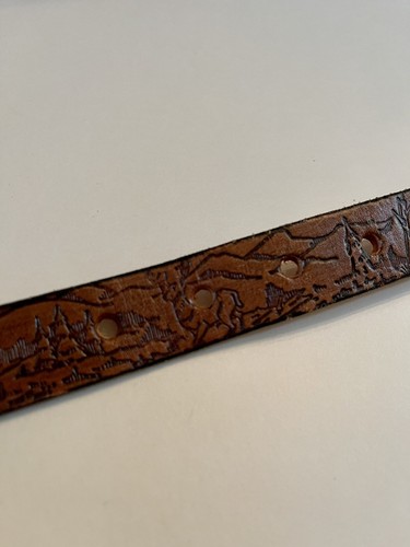 Boys, Personalized “Thomas” ,Outdoorsy Leather Belt, Made in USA, Nice! - Picture 10 of 12