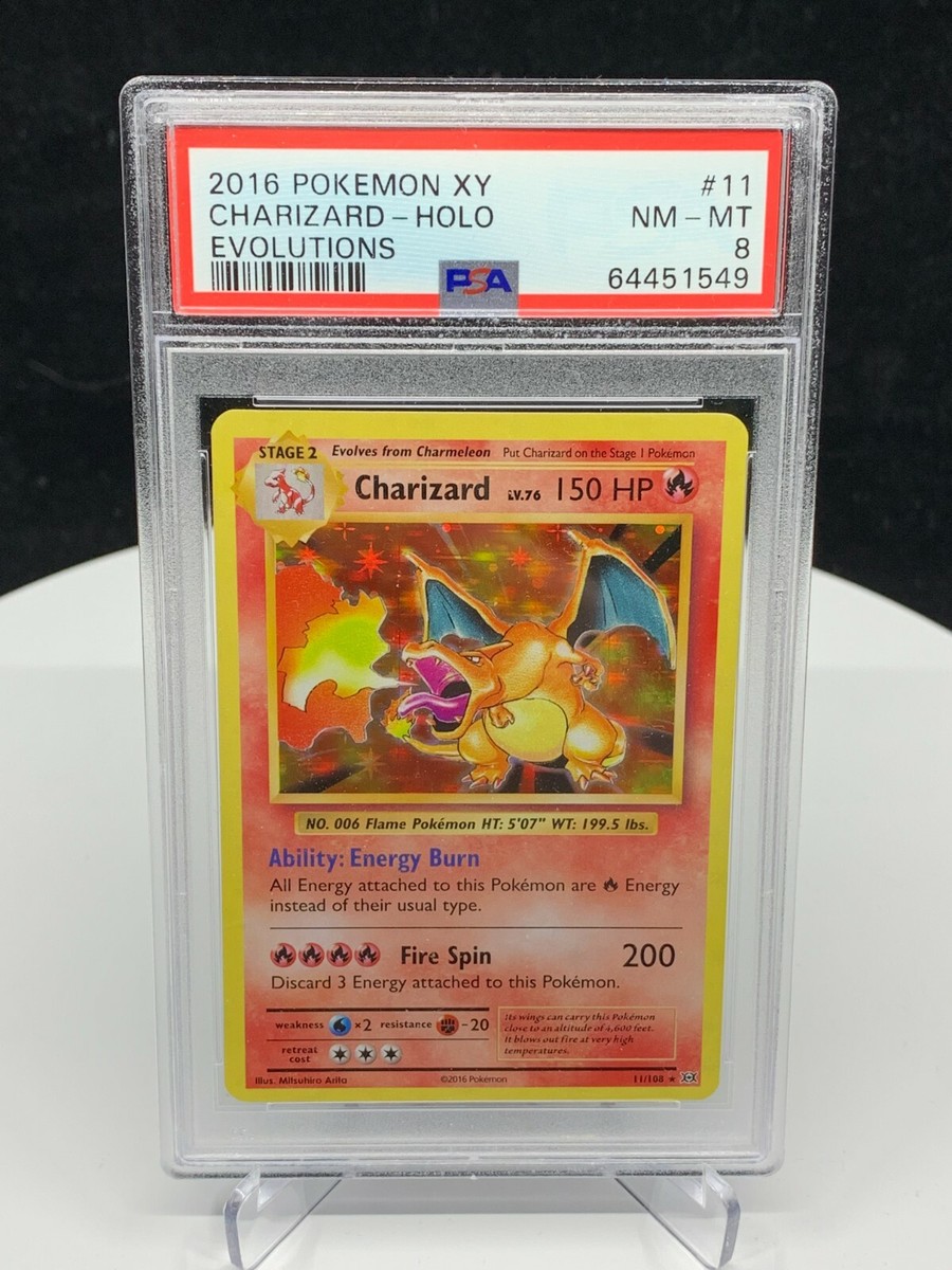 2016 Pokemon Xy Evolutions Charizard Holo Foil 11/108 [PSA 8