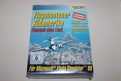 FLUGABENTEUER SÜDAMERIKA Erstauflage für Microsoft MS Flight Simulator 98 PC NEU