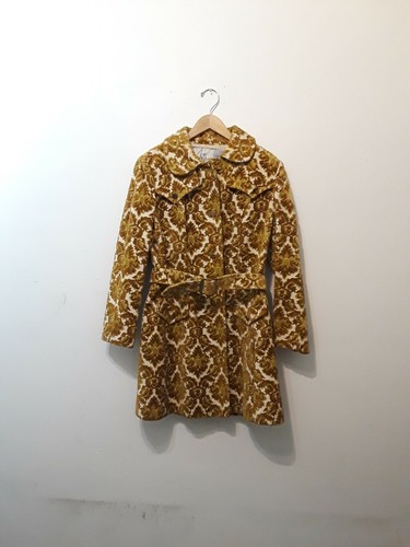 Vtg 60s Tapestry Coat Floral Jacket