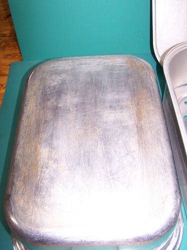 Vintage WEAR-EVER #2225 Large 5 Piece Turkey Roaster Trivet & Steam Rack Vented - Picture 15 of 23