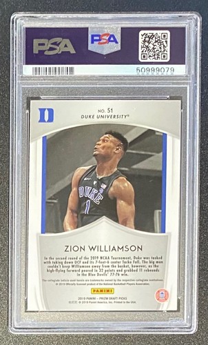 Panini Prizm Crusade Zion Williamson #51 2019 novato radiocontrol - PSA 9 como nuevo - Imagen 2 de 2