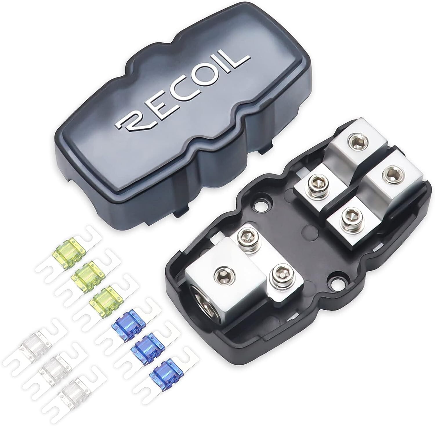 High Performance 2 Way MiniANL Fused Distribution Block 1 Input & 2