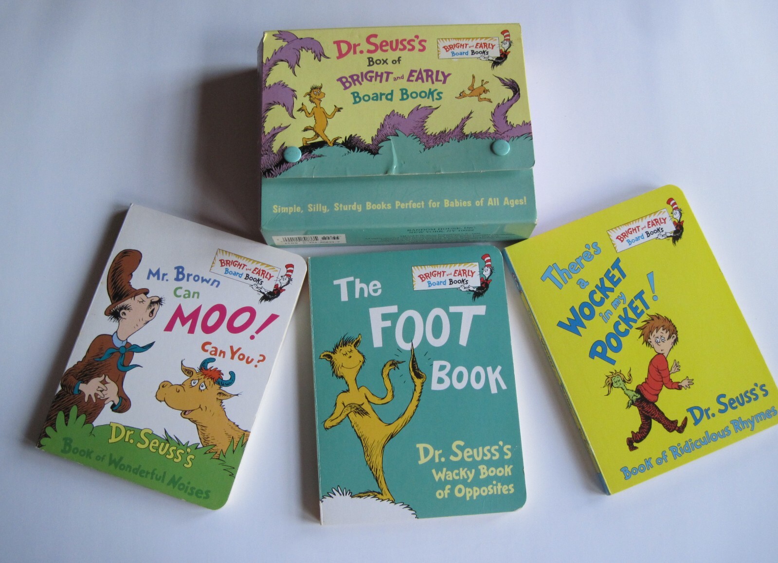 Dr. Seuss Box of Bright and Early Board Books Set (missing ABC book ...