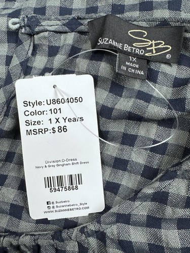 Suzanne Betro Gingham Etuikleid Größe XL - Bild 5 von 8