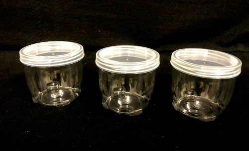 9pc Clear Stack n Twist Plastic Screw Top Storage Container Jar Jars W Lid 350ml - Picture 3 of 6