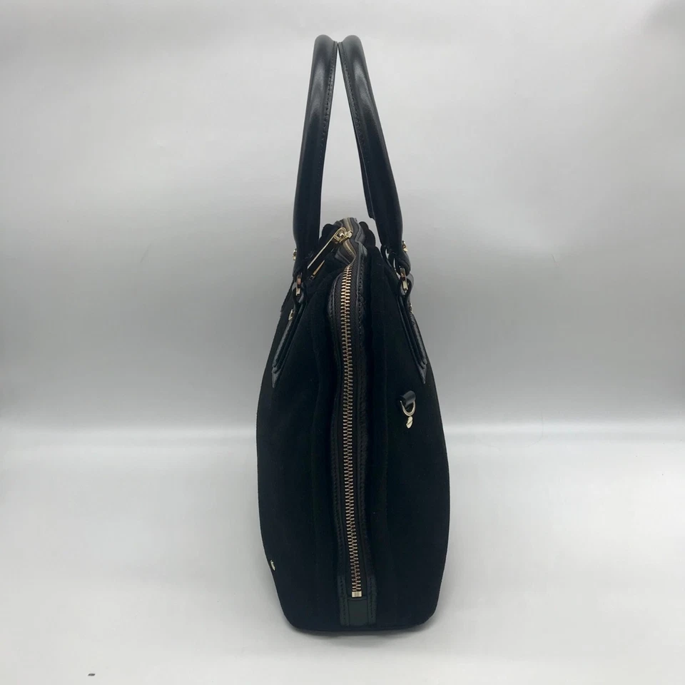 Cartera convertible de gamuza negra Halston Heritage Foto 4 de 4