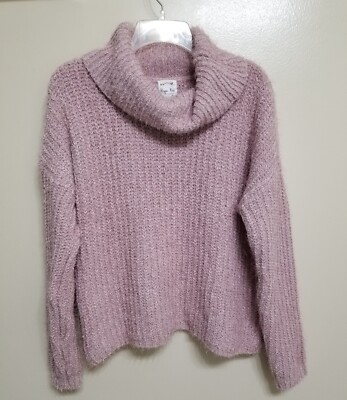 Hippie Rose  Sweater Mauve L  Cowlneck Chenille NEW  Cosy  On-trend 