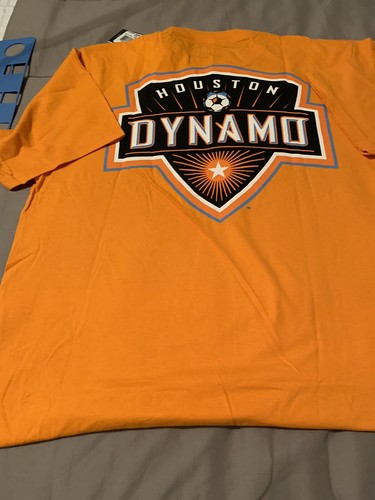 $22 MLS Houston Dynamo Men's Primary One Short Sleeve Tee, M,Orange