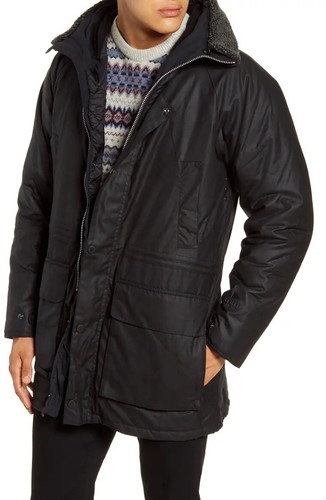 Barbour® Fenton Wax Jacket, J. Crew - Men's size S - Black -NWT - Picture 4 of 8