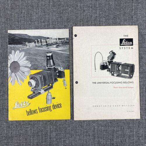 Vintage Leitz Leica Bellows Focusing Device Sales Brochures 6+11 pages - 第 1/7 張圖片
