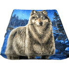 Wolf Night Sky Wild Frontier James Meger Blanket Throw Soft Plush 48”x60”