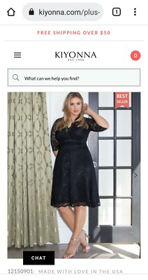 chinese dress ladies Kiyonna Women's Plus Size Scalloped Boudoir Lace Dress main image 0