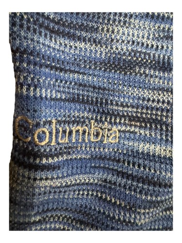 Columbia Long Sleeve Blue Stripe 1/4 Zip Size Medium 100% Polyester - Picture 3 of 5