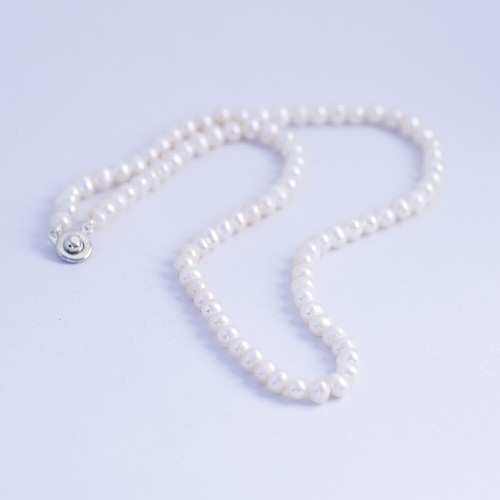 46/60/100cm Good Luster Elegant 5~6mm white freshwater oval pearl necklace 14KGF - Bild 15 von 34