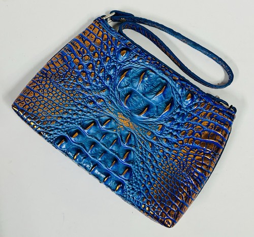 BRAHMIN NWT DEEP AZURE MELBOURNE LORELEI HANDBAG ~ GENUINE LEATHER /Hard to Find - Picture 3 of 4