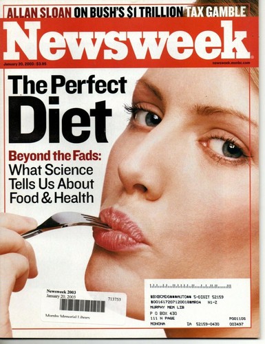 Newsweek Magazine January 20 2003 Perfect Diet George W Bush Willpower Economics - Bild 1 von 2