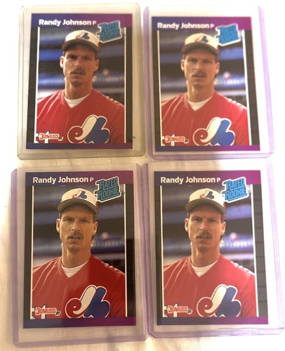 Lot of (4) 1989 Donruss Randy Johnson Rated Rookie #42 RC - Picture 1 of 4