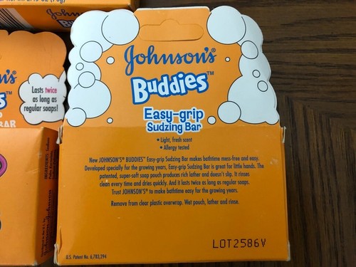 5 JOHNSON'S Buddies Easy-Grip Suding Bath Bar - Difficile da trovare - Nuovo in confezione - Foto 2 di 4