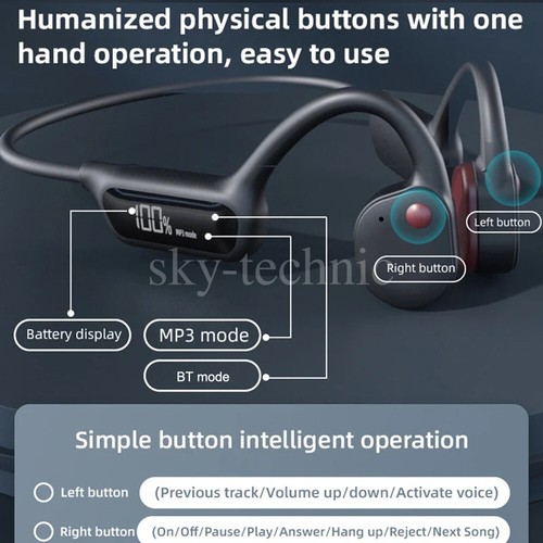 NEU Knochenschall Kopfhörer Bluetooth 5.3 Open-Ear Kabellos Sport Kopfhörer IPX8 - Bild 12 von 36
