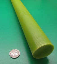 Nylon 6 Oil Filled Cast Round Rod, Green 1.50" Dia x 24" Length