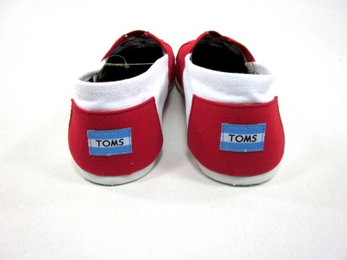 TOMS MEN'S CAMPUS CLASSICS SHOES UNIVERSITY OF ARKANSAS RED/WHITE NEW - Picture 6 of 7